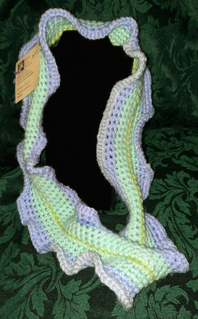 Infinity Scarf -Lt Green, Aqua & Varigated Lt Blue