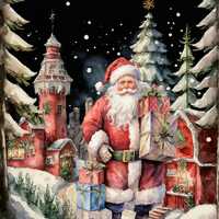 Santa's Christmas Village Cross Stitch Pattern - Thumbnail 2