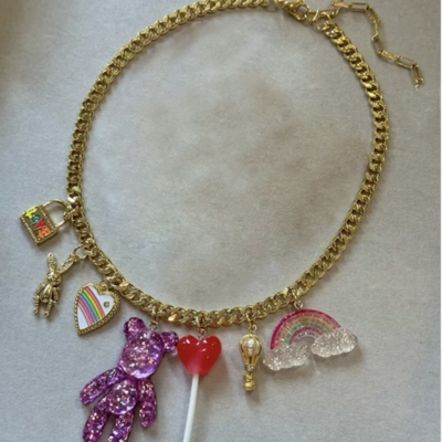 Valentines day fun kawaii necklace and bracelet set 