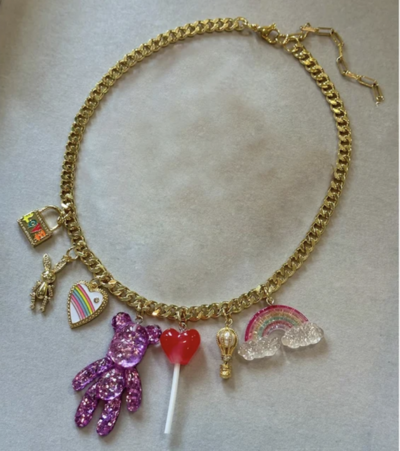 Valentines Day Fun Kawaii Necklace and Bracelet set 