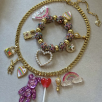 Valentines Day Fun Kawaii Necklace and Bracelet set  - Thumbnail 2