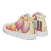 Happy Birthday Girl Womens high top canvas shoes - Thumbnail 2