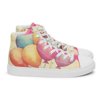 Happy Birthday Girl Womens high top canvas shoes - Thumbnail 3
