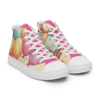 Happy Birthday Girl Womens high top canvas shoes - Thumbnail 5
