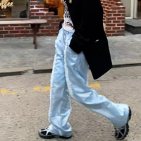 Y2K BABY BLUE LACE PANTS - Thumbnail 1