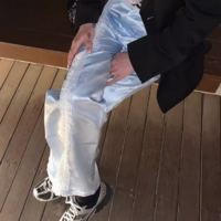 Y2K BABY BLUE LACE PANTS - Thumbnail 2