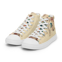 Birthday Balloons Womens high top canvas shoes - Thumbnail 3