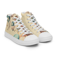 Birthday Balloons Womens high top canvas shoes - Thumbnail 6