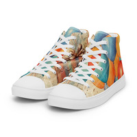 Happy Birthday Womens high top canvas shoes - Thumbnail 3