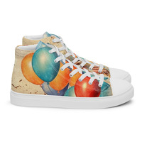 Happy Birthday Womens high top canvas shoes - Thumbnail 4