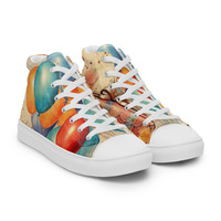 Happy Birthday Womens high top canvas shoes - Thumbnail 6