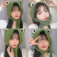 Kerokero Frog Crochet Bonnet - Thumbnail 4