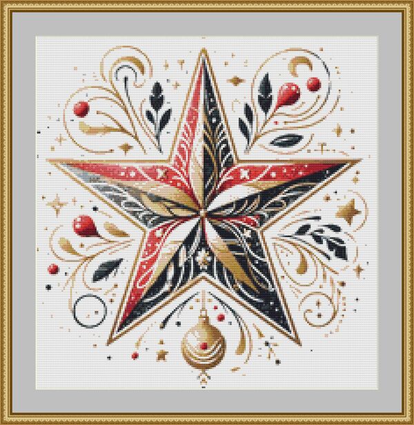 Star Design Cross Stitch Pattern