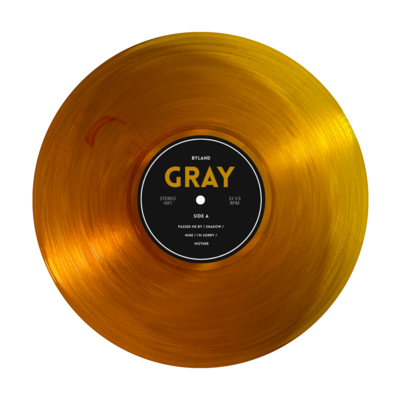 Gray - translucent burnt yellow - vinyl lp