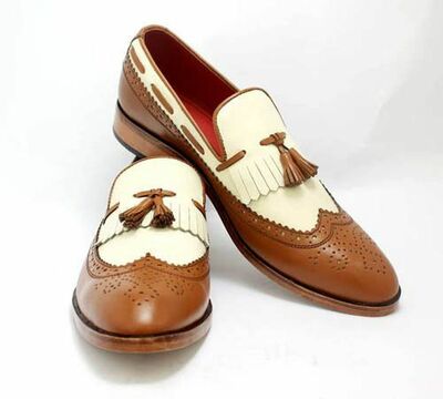 Men Tan Leather Shoes, Single Monk Strap Dress Formal Leather Shoes, Men Leather