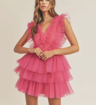 Ruffles Tiered Tulle A-line Dress