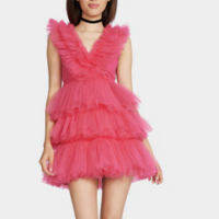 Ruffles Tiered Tulle A-line Dress - Thumbnail 3