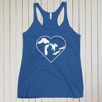 MI Love Women's Racerback Tank - Thumbnail 4