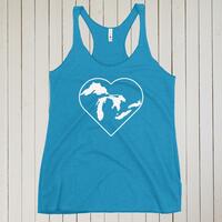 MI Love Women's Racerback Tank - Thumbnail 5