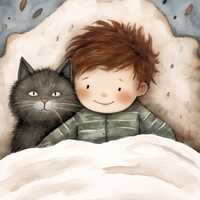 Boy And His Cat Cross Stitch Pattern - Thumbnail 2