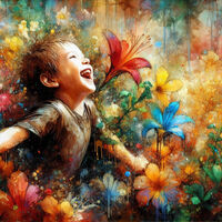 Happy Child Cross Stitch Pattern - Thumbnail 2