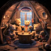 Teatime For Teddies Cross Stitch Pattern - Thumbnail 2