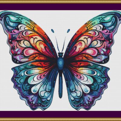 Beautiful butterfly cross stitch pattern