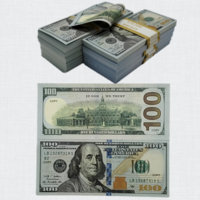  Premium Prop Money Set: 200 Pieces X $100+ $50+ $20+ $10+ $5 High-Quality Bills for Video Productions - Thumbnail 1