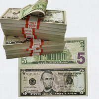  Premium Prop Money Set: 200 Pieces X $100+ $50+ $20+ $10+ $5 High-Quality Bills for Video Productions - Thumbnail 5
