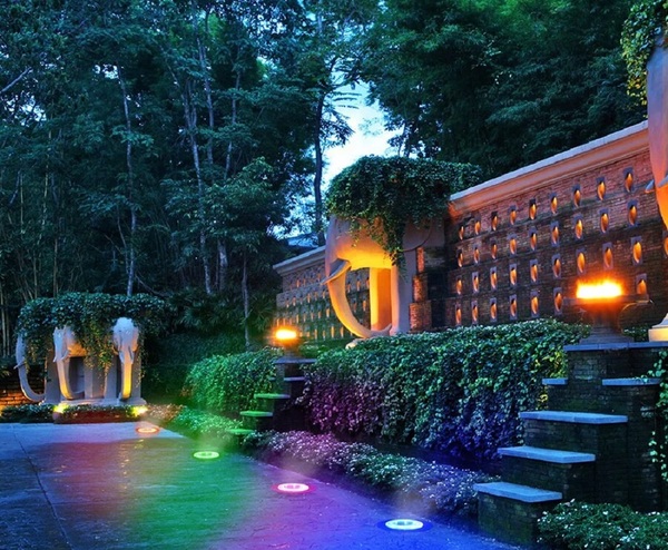 Garden Solar Powered LED Disk Light