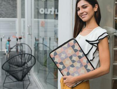 Patterned laptop sleeve case - 13" or 15" 