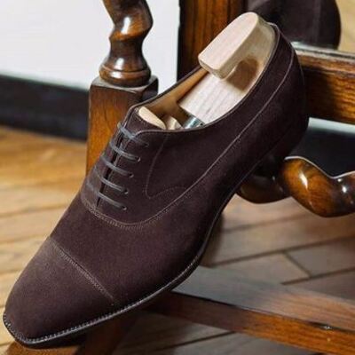 Men handmade suede shoes, men's oxford shoes,formal shoes, men dress shoes