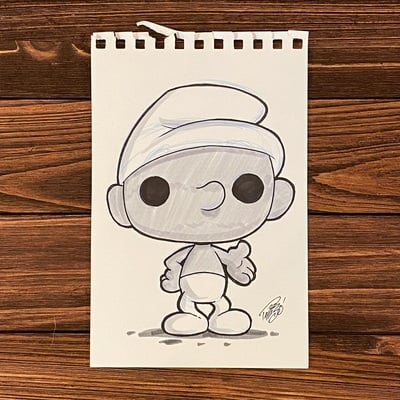 Original concept sketch - “wishlist” smurf