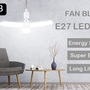LED Lamp With Fan Blades Foldable-3