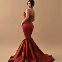 Orange Red Mermaid Prom Gown 2024 Style - Thumbnail 1