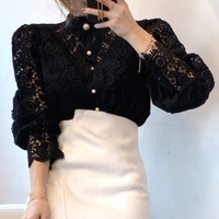Stunning French Goth Hollow Embroidery Princess Elegant Tops Blouse Y2K Streetwear Party Unique Fashion Amazing  - Thumbnail 9