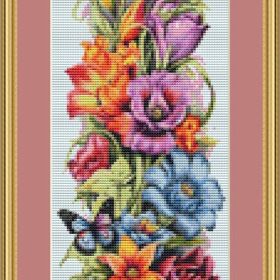 Butterflies and flowers ii cross stitch pattern