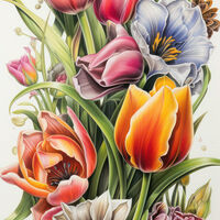 Butterflies And Flowers III Cross Stitch Pattern - Thumbnail 2