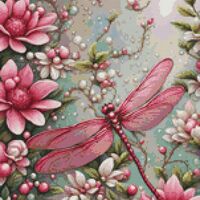 Dragonfly Cross Stitch Pattern - Thumbnail 1
