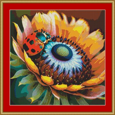 Ladybird cross stitch pattern