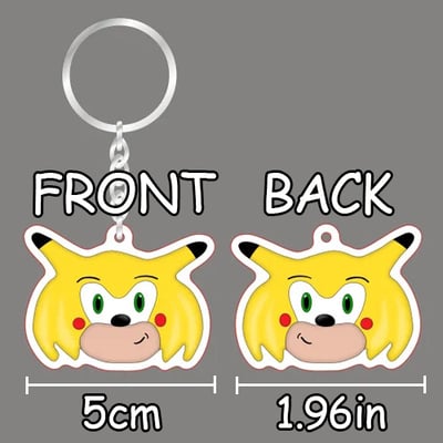 Sonichu acrylic keychain
