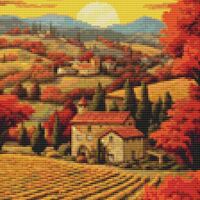 Autumn Landscape Cross Stitch Pattern - Thumbnail 1