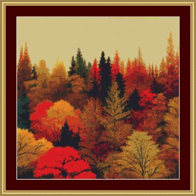 Colours of autumn cross stitch patterm - Thumbnail 3
