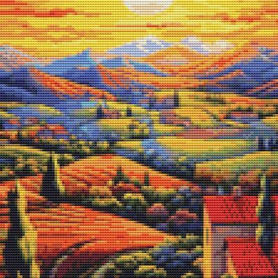 Countryside cross stitch pattern