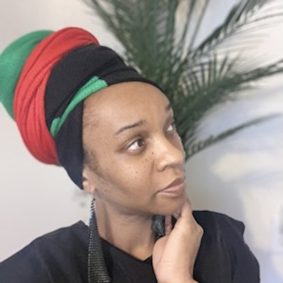 Red/black/green rasta headwrap - Thumbnail 4