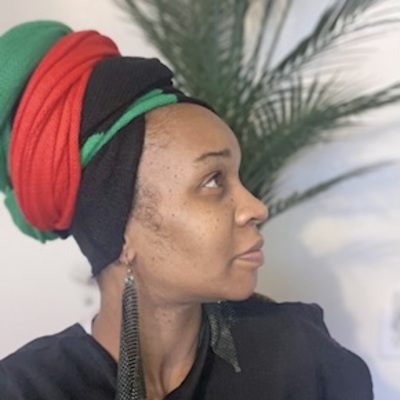 Red/black/green rasta headwrap