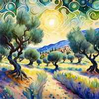 Olive Trees Cross Stitch Pattern - Thumbnail 2