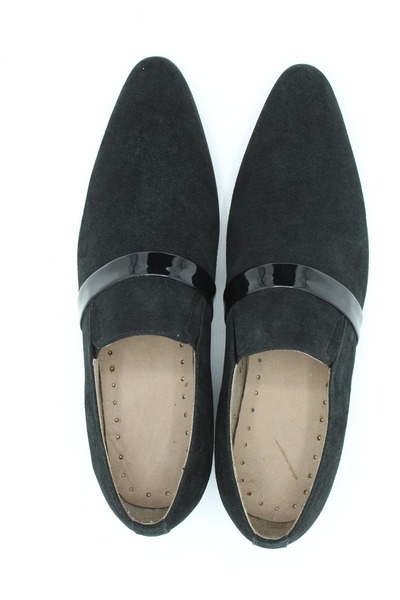 Handmade Mens Genuine Black Suede Moccasins Loafers Dress Shoes