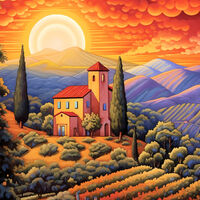 Sun Setting Cross Stitch Pattern - Thumbnail 2