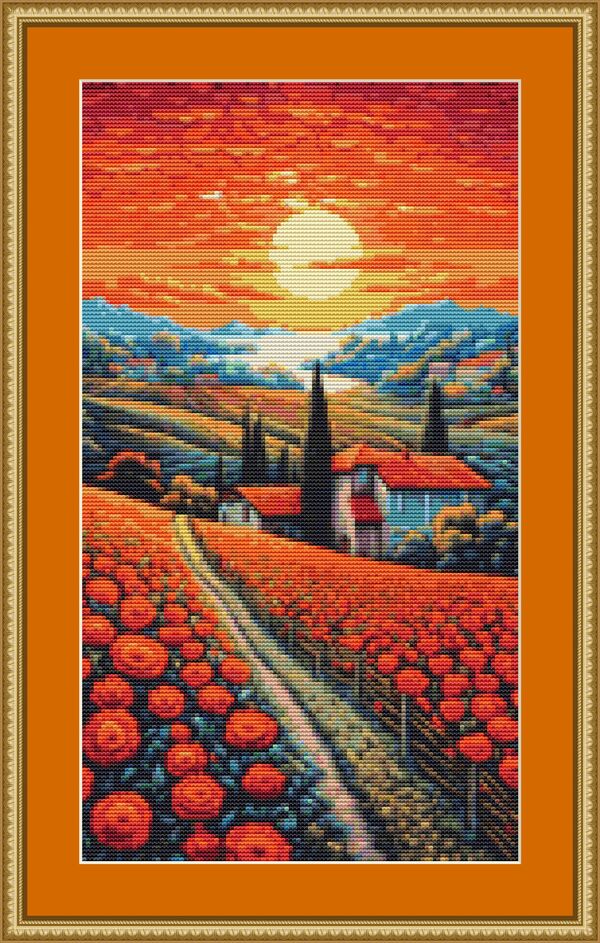 Sunset Cross Stitch Pattern